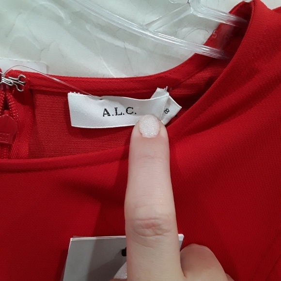🆕 A.L.C. | NWT Red Wide Sleeve Blouse Top - Picture 3 of 5